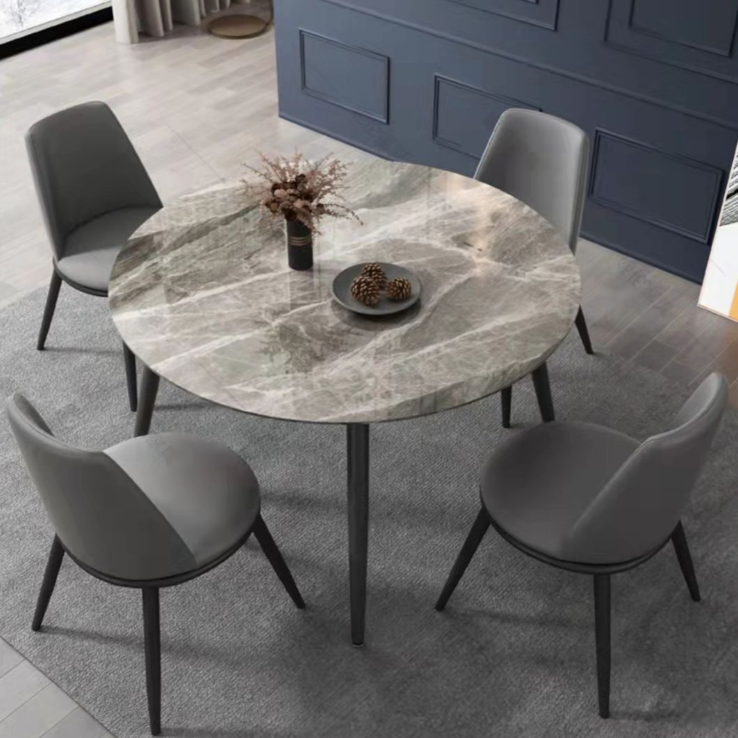 Modern Stone Round Dining Table Set 1/2/4 Pieces Dinette Set