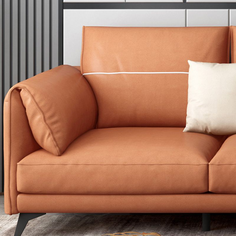 Contemporary Pillow Top Arms Sectional with Pillow Back 4-Seater