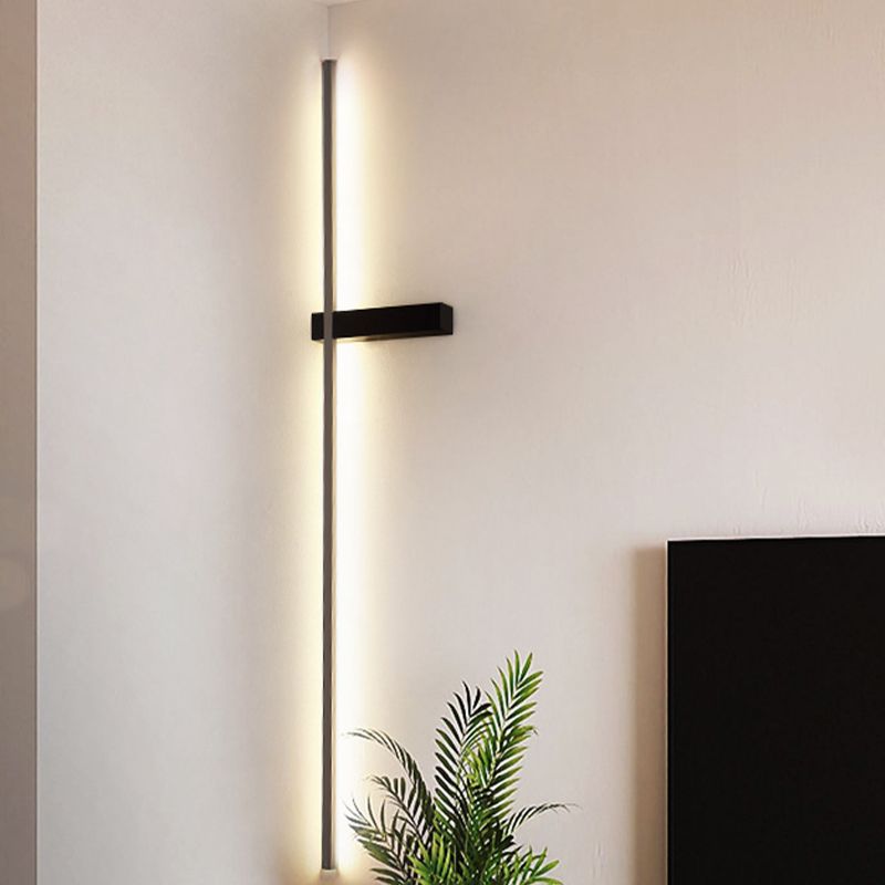 Iluminación de pared lineal moderna 1 luz de pared de luz con sombra acrílica