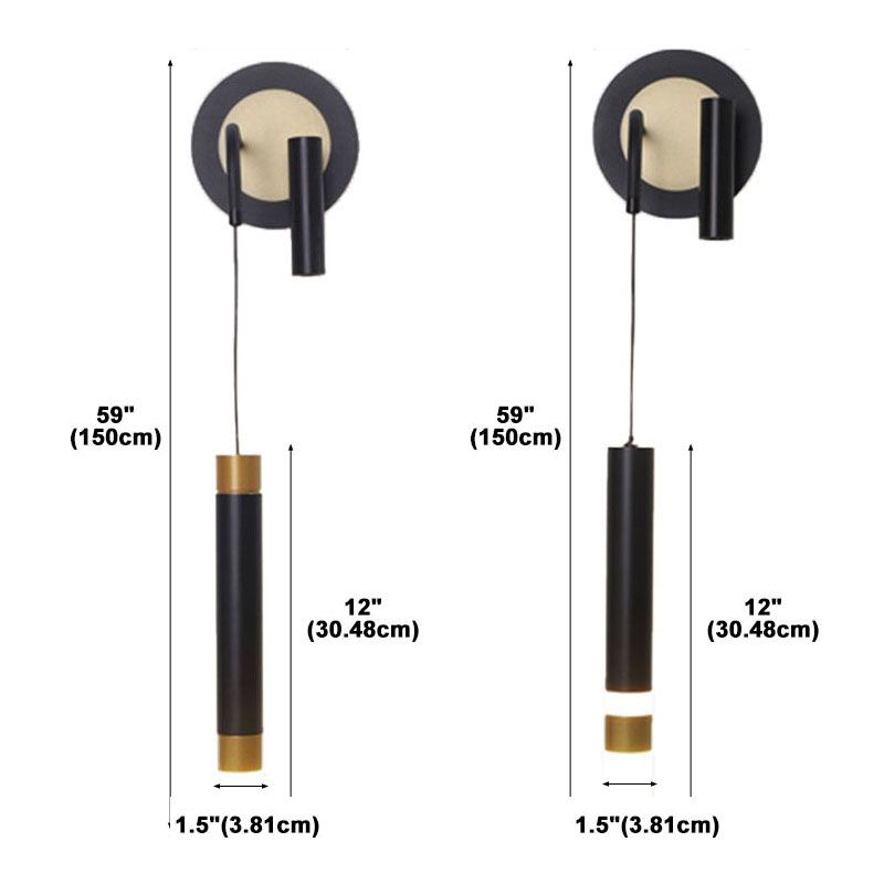 Modern Metal Wall Light Strip 2 Lights LED Reading Wall Sconce for Bedroom