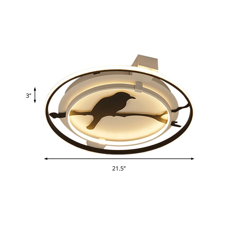 Badezimmer Schlafzimmer Vogel Decke Mount Licht Acryl Deckenlampe in Schwarz-Finish