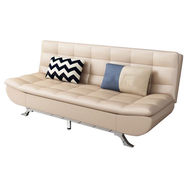 Armless Convertible Sofa with Biscuit Back Foldable Sofa for Living Room,Apartment