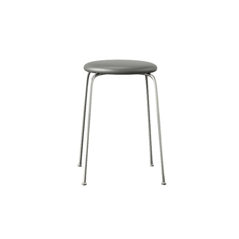 Contemporary Indoor Metal Bar Stool Backless Upholstered Bar Stool