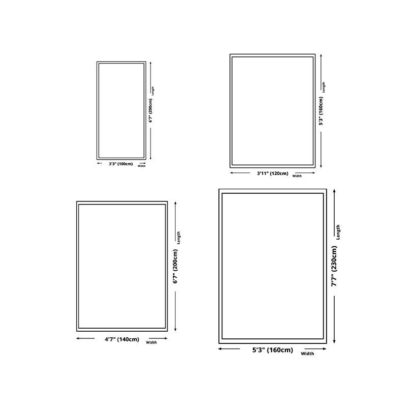 Light Brown Color Block Rug Polyester Simple Rug Non-Slip Backing Rug for Home Decoration