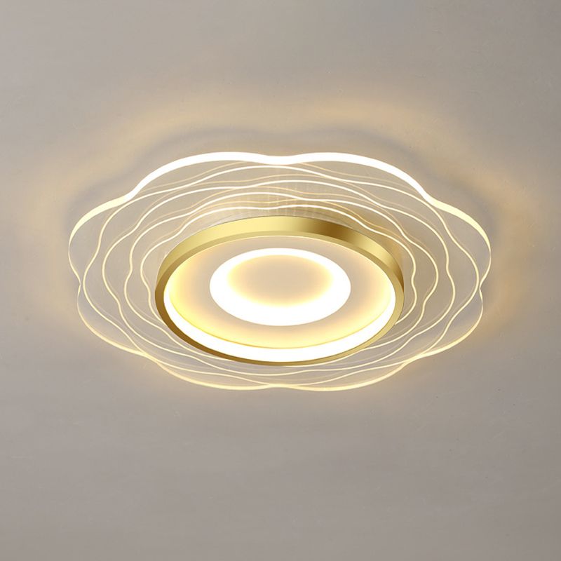Bloem Flush Mount Plafond Licht Acryl Modern Eenvoud Flush Mount Plafond licht voor slaapkamer