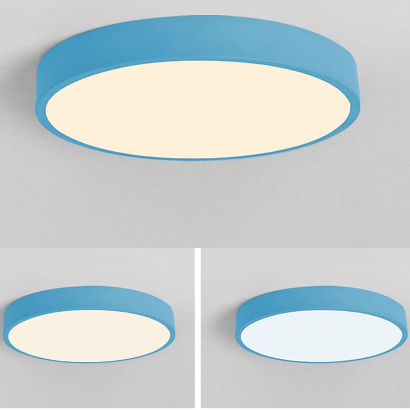 Lámpara de techo empotrada de estilo nórdico moderno, macarrón colorido para sala de estar de niños