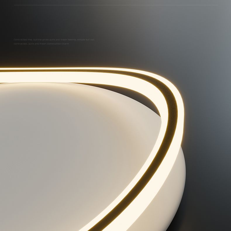 Minimalism Metal LED Flush Mount 1-Light Geometric Ceiling Mounted Light for Bedroom
