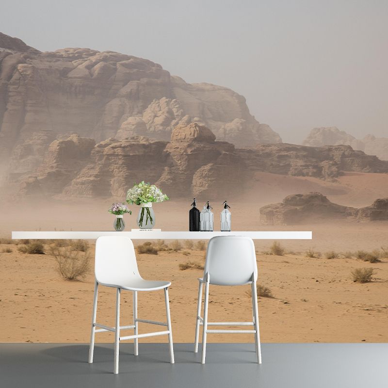 Desert Landscape Mural Wallpaper Modern Style Mildew Resistant for Decoration
