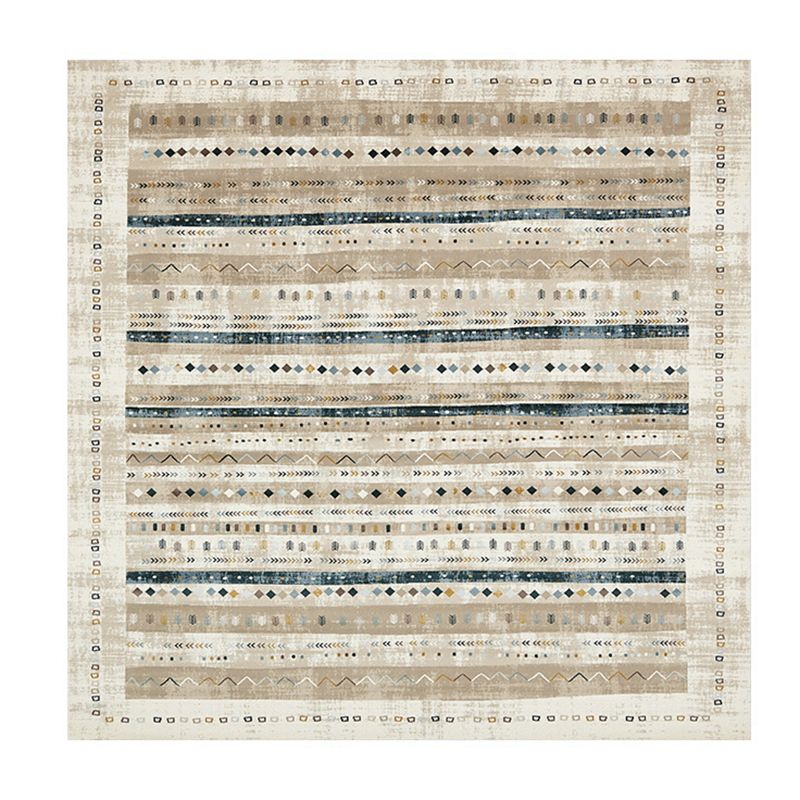 Mehrfarbiger Vintage-Teppich aus Polyester mit ethnischem Muster für den Innenbereich, rutschfester Teppich für das Wohnzimmer