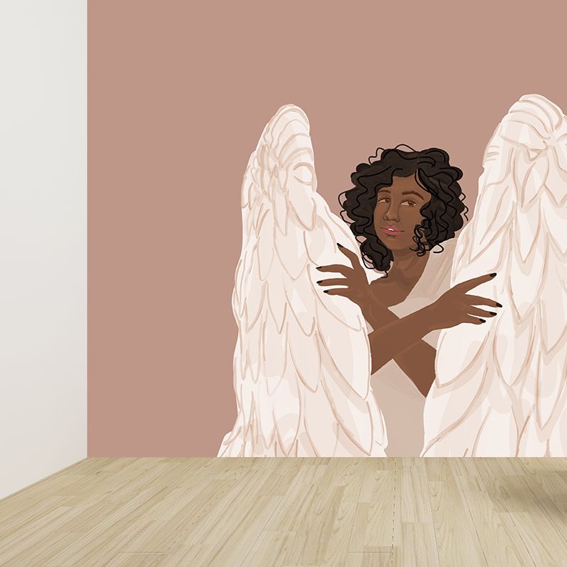 Modern Illustration Mural Wallpaper Portraiture Environment Friendly Bedroom Wall Mural