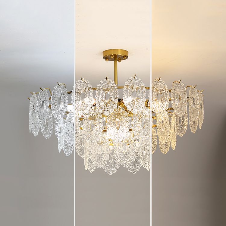 Contemporary Glass Chandelier Light Simple Pendant Lighting Fixtures for Sitting Room