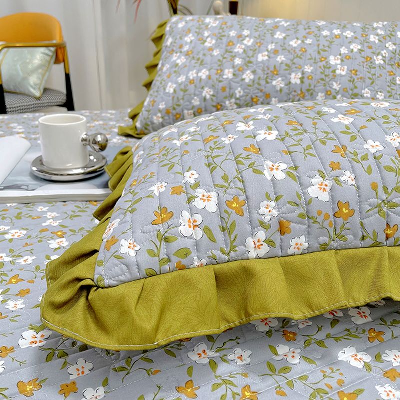 Floral Print Bed Sheet Set Modern Cotton Fitted Sheet for Bedroom