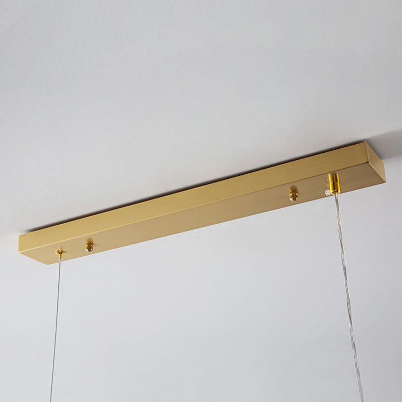Single Modernism Golden Ceiling Light Crystal LED Kitchen Island Lighting
