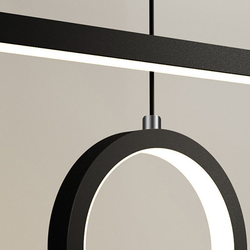 3-Lights Modernist Island Pendants Metal Pendant Lights for Living Room