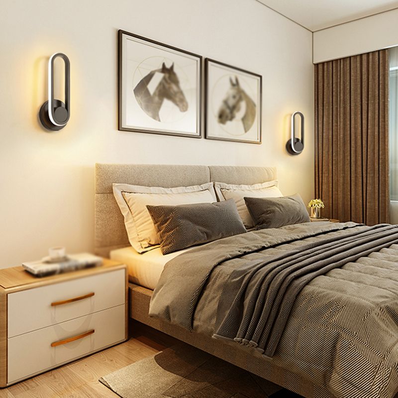 Rotatable LED Wall Lamp Modern Wall Mount Lamp with Silica Gel Shade for Living Room