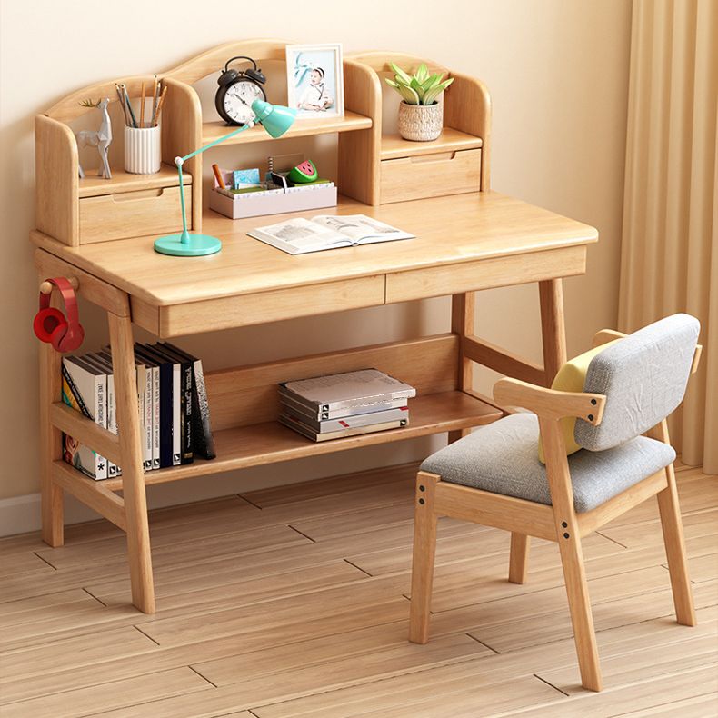 Glam Style Rubberwood Chairs Open Back Arm Dining Room Kitchen Chair Set