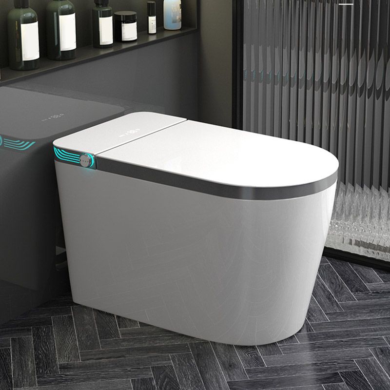 Modern 1-Piece Toilet Bowl Floor Mounted Urine Toilet with Slow Close Seat for Washroom