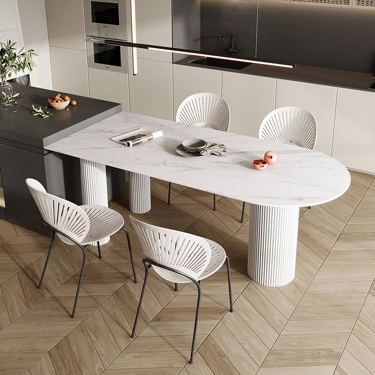 Contemporary Style Dining Table 3 Legs Dinette Table for Home Kitchen