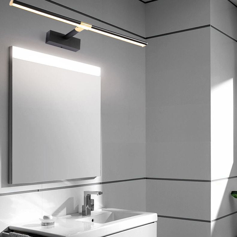 Metal Long Strip Mirror Light Modern Simplicity Style LED Wall Sconce for Bathroom