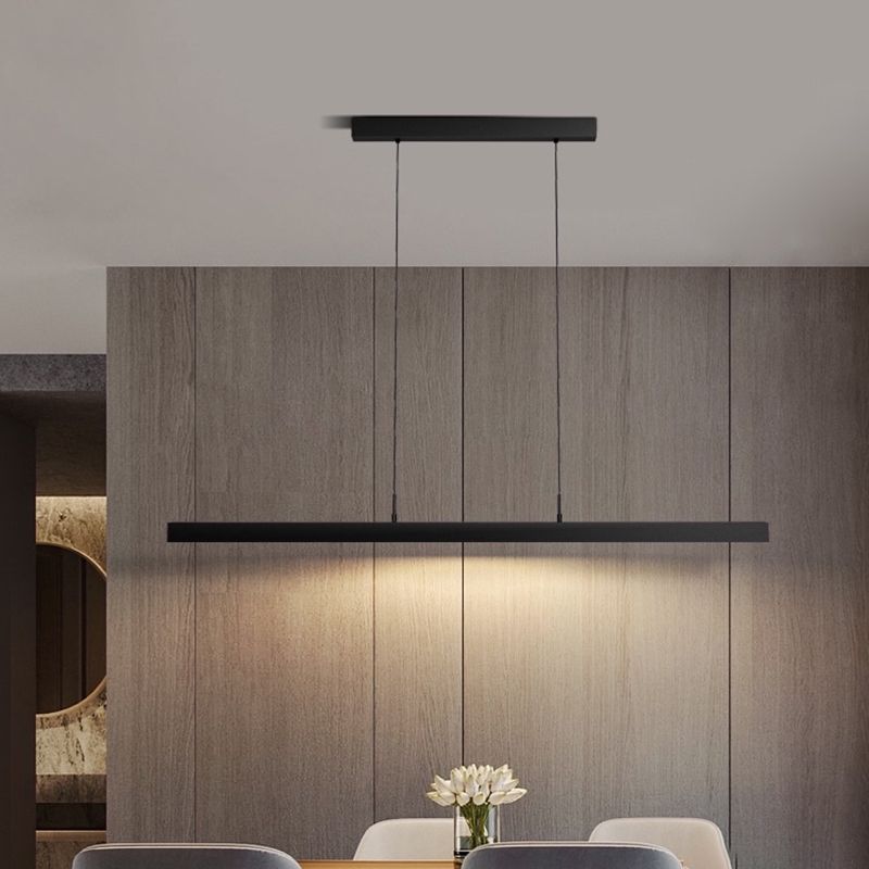 Lámpara de lámpara de iluminación lineal de lámpara de iluminación moderna lámpara de lámpara de iluminación en negro