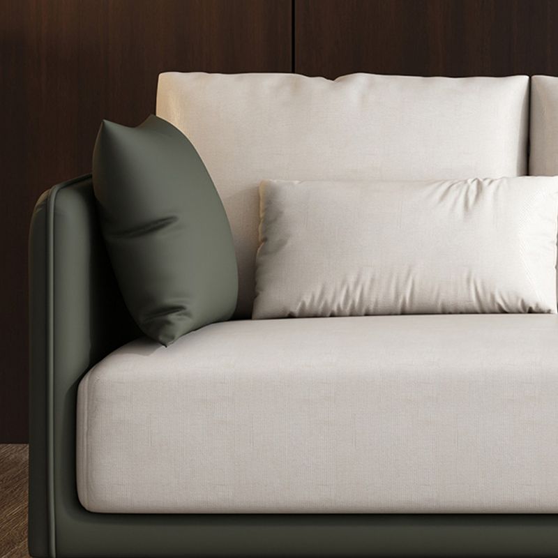 Sofa moderne en polyester 35 "W carré canapé canapé de bras avec des oreillers de boîtier pour le salon