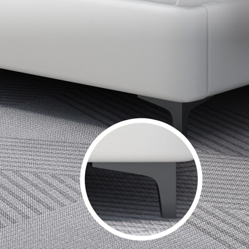 Glam Solid Wood Solid Color Mattress Included with Scooped Headboard Standard Bed