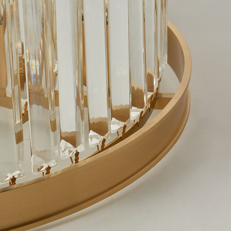 Modern Round Shape Flush Mount Light Fixtures Crystal Flush Mount Ceiling Light