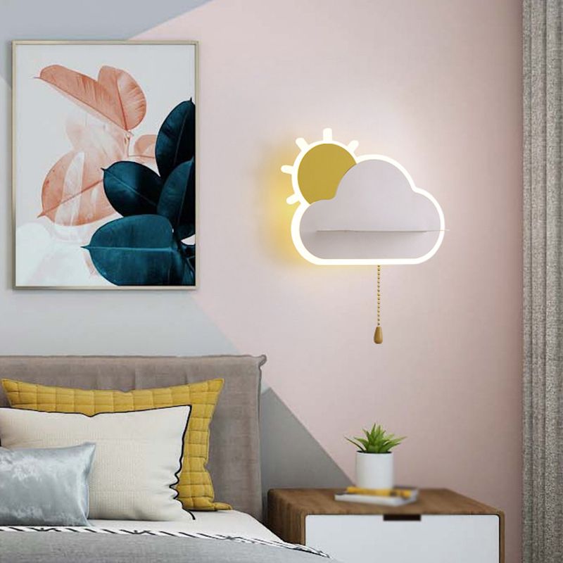 Cloud Wall Mounted Lamps Modern Style Metal 1 Light Wall Light Sconces