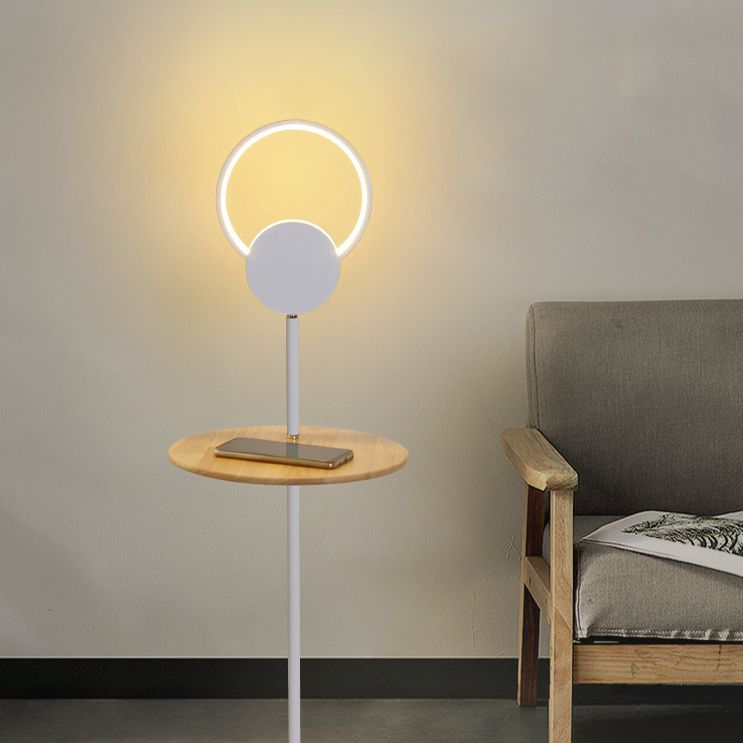 Luz de piso lineal geométrica Simplicidad acrílica Lámpara LED de piso de pie