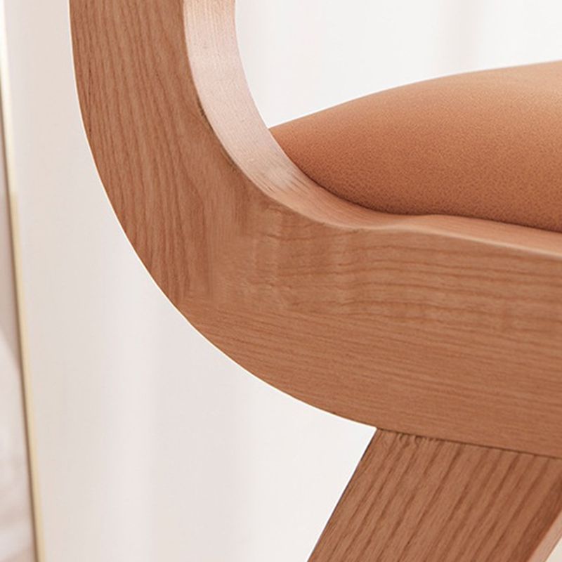 Contemporary Side Chair Open Back Wood Dining Room Chair for Kitchen