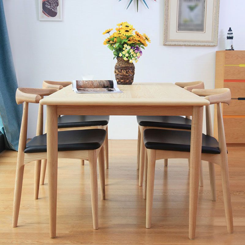 Wood Dining Side Chairs Industrial Style Open Back Side Chair for Kitchen