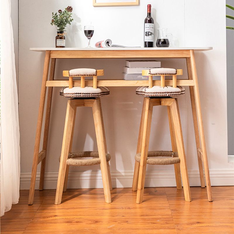 Industrial Rectangle Wood Counter Table 1/3 Pieces Bar Table Set for Living Room