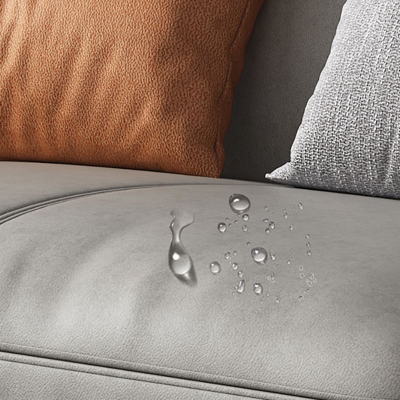 32" High Modern Faux Leather Tuxedo Arm Standard Sofa with Cushions for Apartment