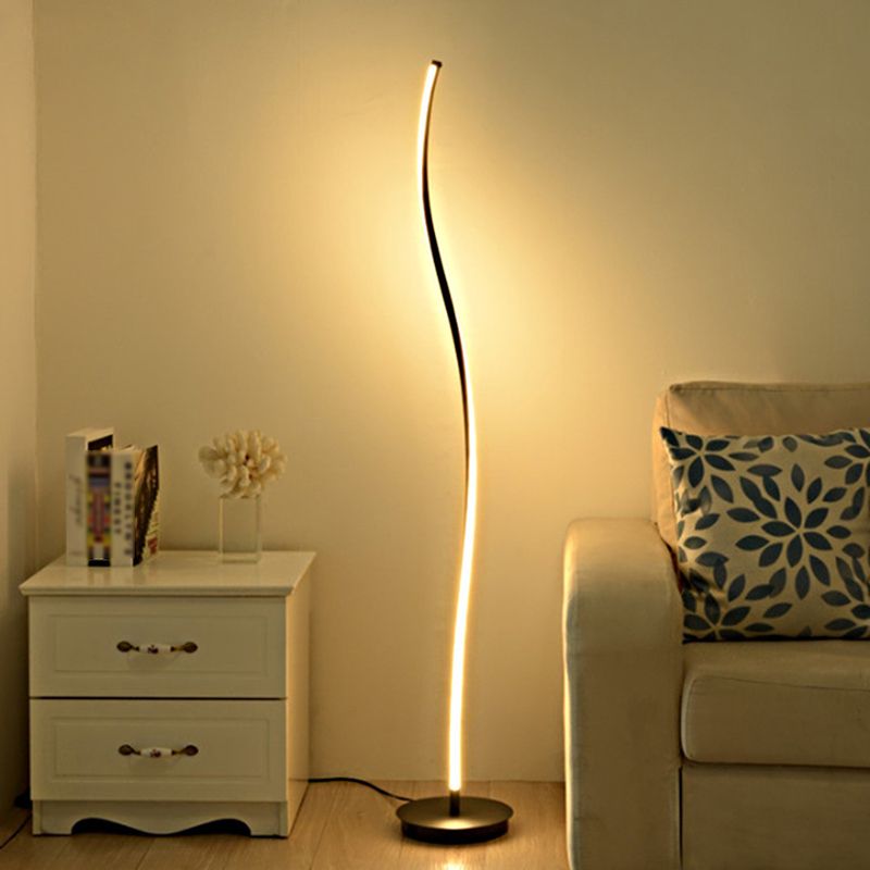 Twist Metal Floor Light Modern Style 1 Light Floor Light Fixtures