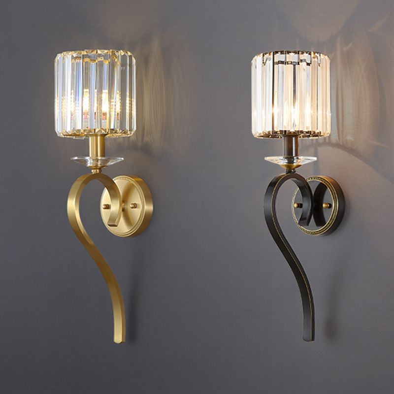 Modern Household Wall Sconce Crystal Shade Sconce Lamp for Bedroom Living Room