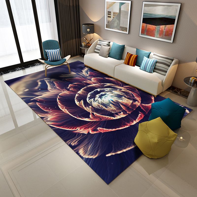 Unique Geometric Rug Multi-Color Modern Area Carpet Polypropylene Non-Slip Backing Easy Care Rug for Parlor