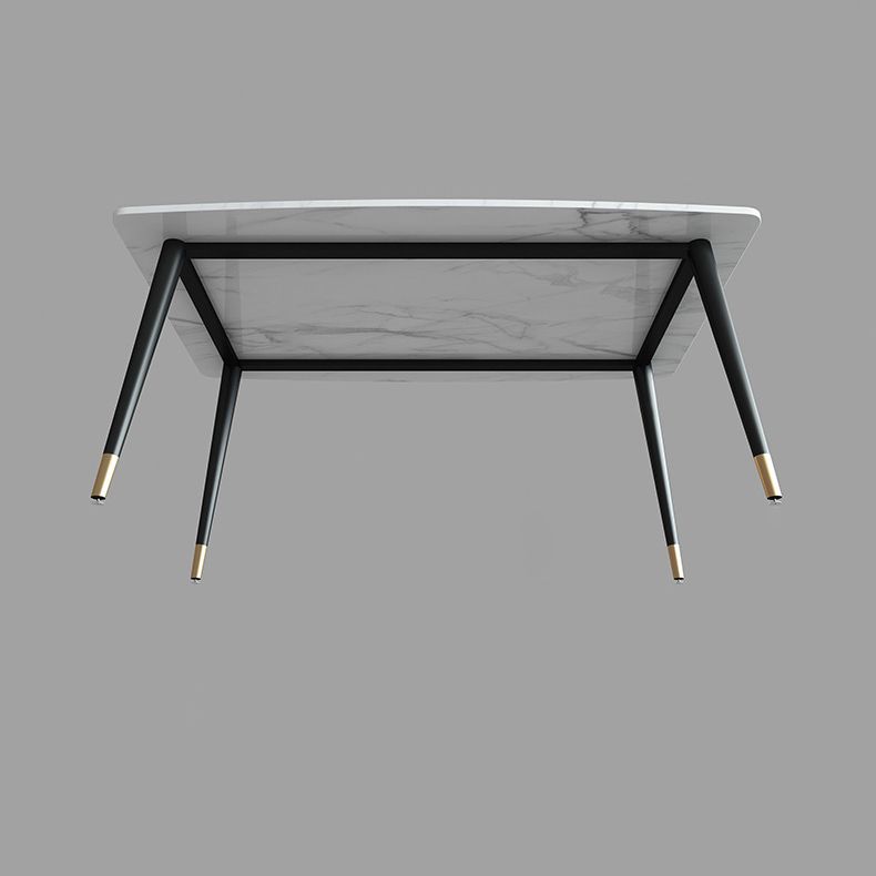 Dining Set Modern with Sintered Stone Rectangle Table and Padded Chairs