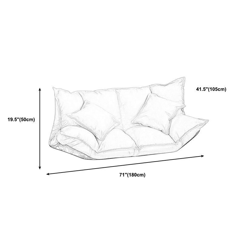 Eigentijdse strakke rug cabriolet slaapbank 19.69 "Hoge stoffen armloze bank
