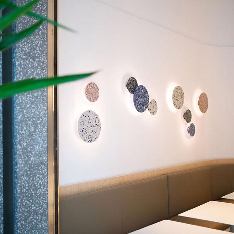 1-Light Stone Wall Sconce Modern Simple Wall Mount Lamp for Living Room