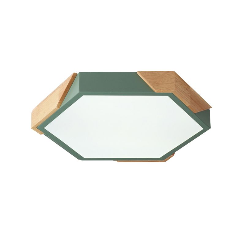 Plafonnier hexagonal en acrylique pour salle de classe de maternelle, plafonnier LED en acrylique de Style nordique