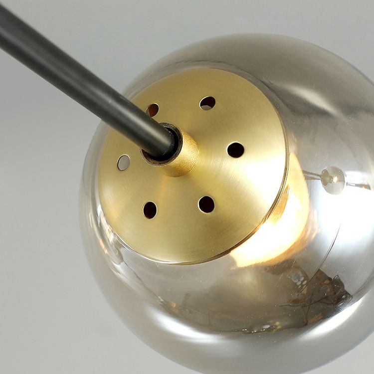 Plafondlamp in Scandinavische stijl, ronde glazen inbouwplafondlamp voor slaapkamer