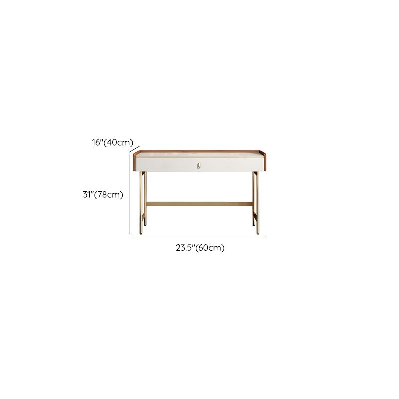 15" Wide Glam Make-up Vanity Wooden Dressing Table with Drawer
