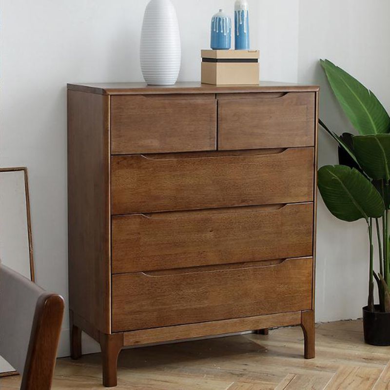Contemporary Chest Rubberwood Accent Chest in Antique Finish