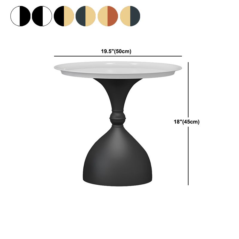 Mid-Century Modern Iron Coffee Cocktail Table Pedestal Cocktail Table for Living Room