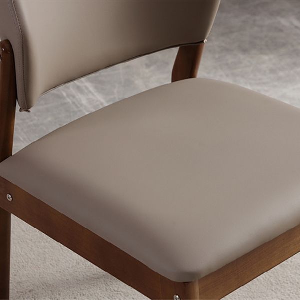 Upholstered Kitchen Side Chair Modern Style Open Back Armless Chair