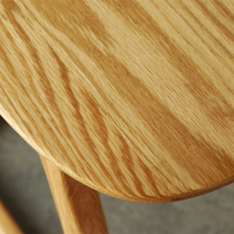 Scandinavian Rectangular Sofa Side Table C Shape Wood End Table