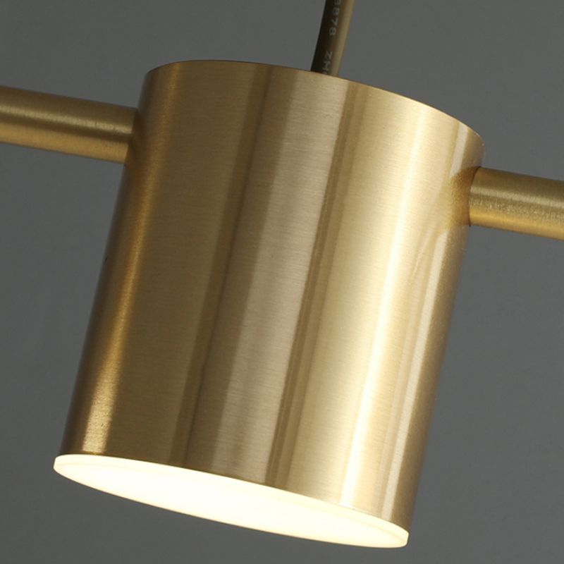 Luces colgantes de isla de metal de isla de cilindro de estilo contemporáneo