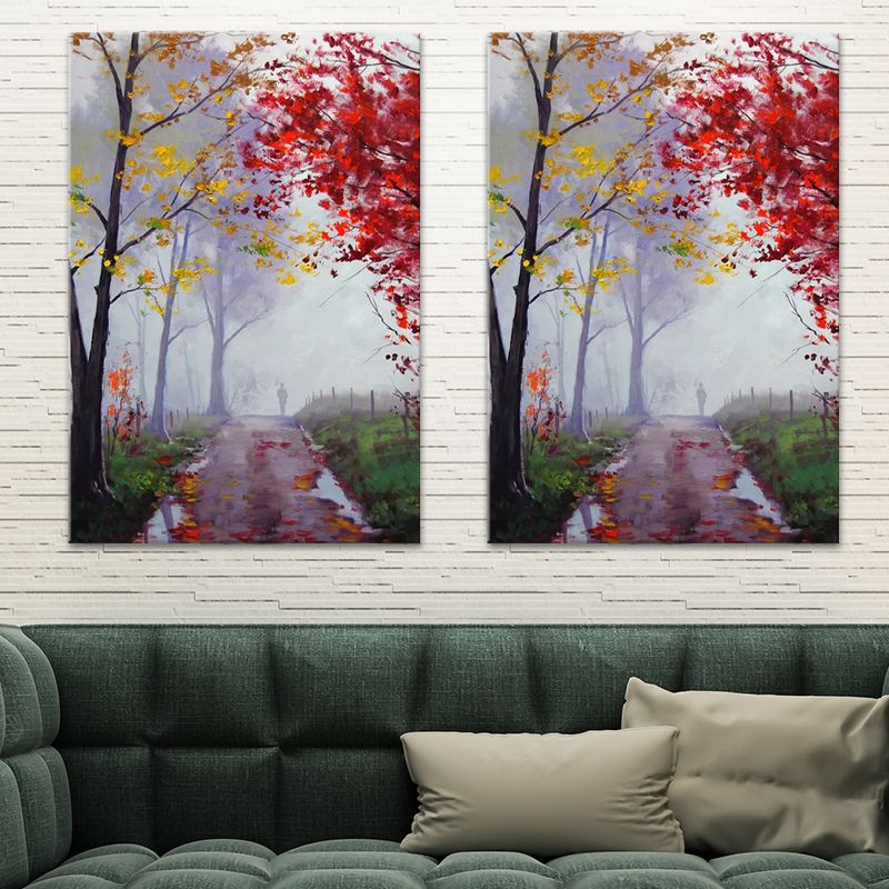 Scenery Painting Wall Decor Modern Style Textured Canvas Art Print for Living Room