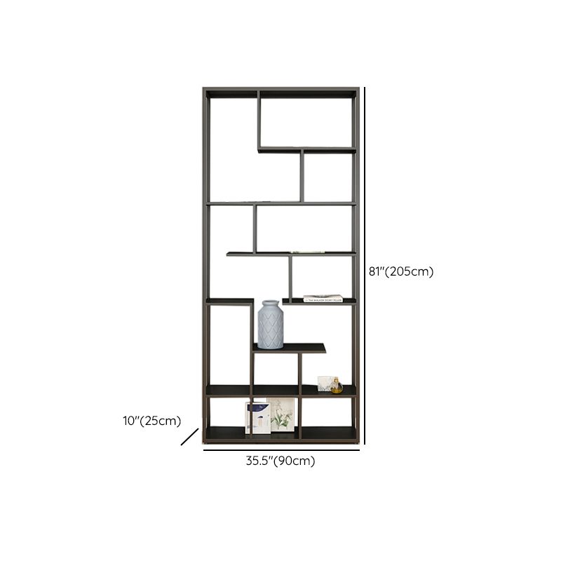 Modern Open Back Standard Bookshelf Metal Bookcase for Home Office