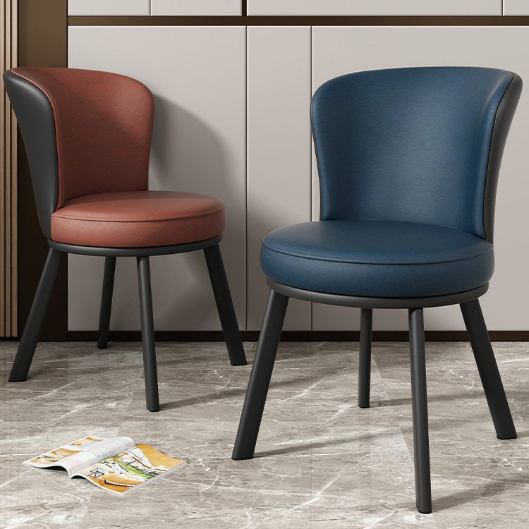 Eigentijdse stijl eetkamerstoelen keuken matte afwerking eetstoelen met metalen benen
